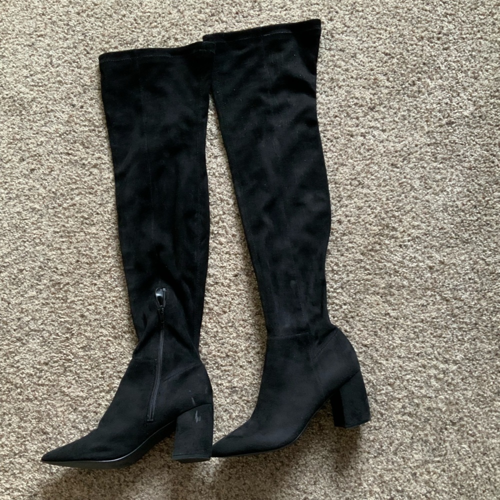 Women’s Steve Madden black suede over the knee boots